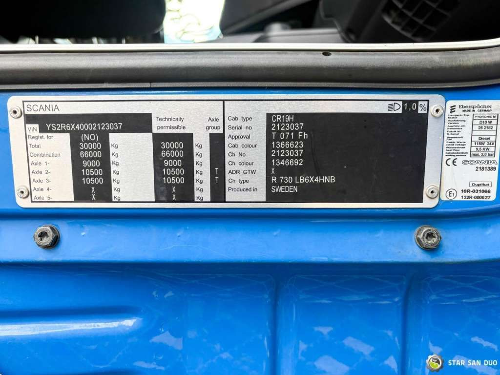 شاحنة كرين Scania  R730 6X4 PALFINGER PK 33002 EH Crane: صورة 16