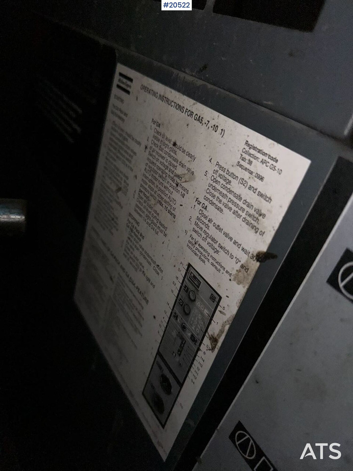 Atlas Copco GA7 - آلات البناء: صورة 5 Atlas Copco GA7 - آلات البناء: صورة 5