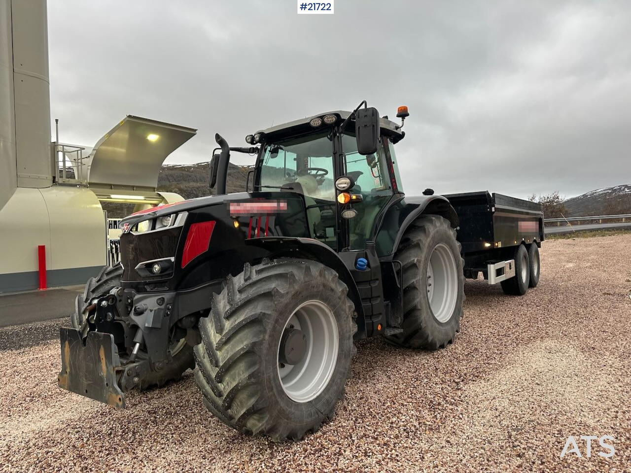 Massey Ferguson 7719 S 4x4 brøyterigget traktor m/ 2 sett dekk, snøfres og henger. SE VIDEO - آليات: صورة 1 Massey Ferguson 7719 S 4x4 brøyterigget traktor m/ 2 sett dekk, snøfres og henger. SE VIDEO - آليات: صورة 1