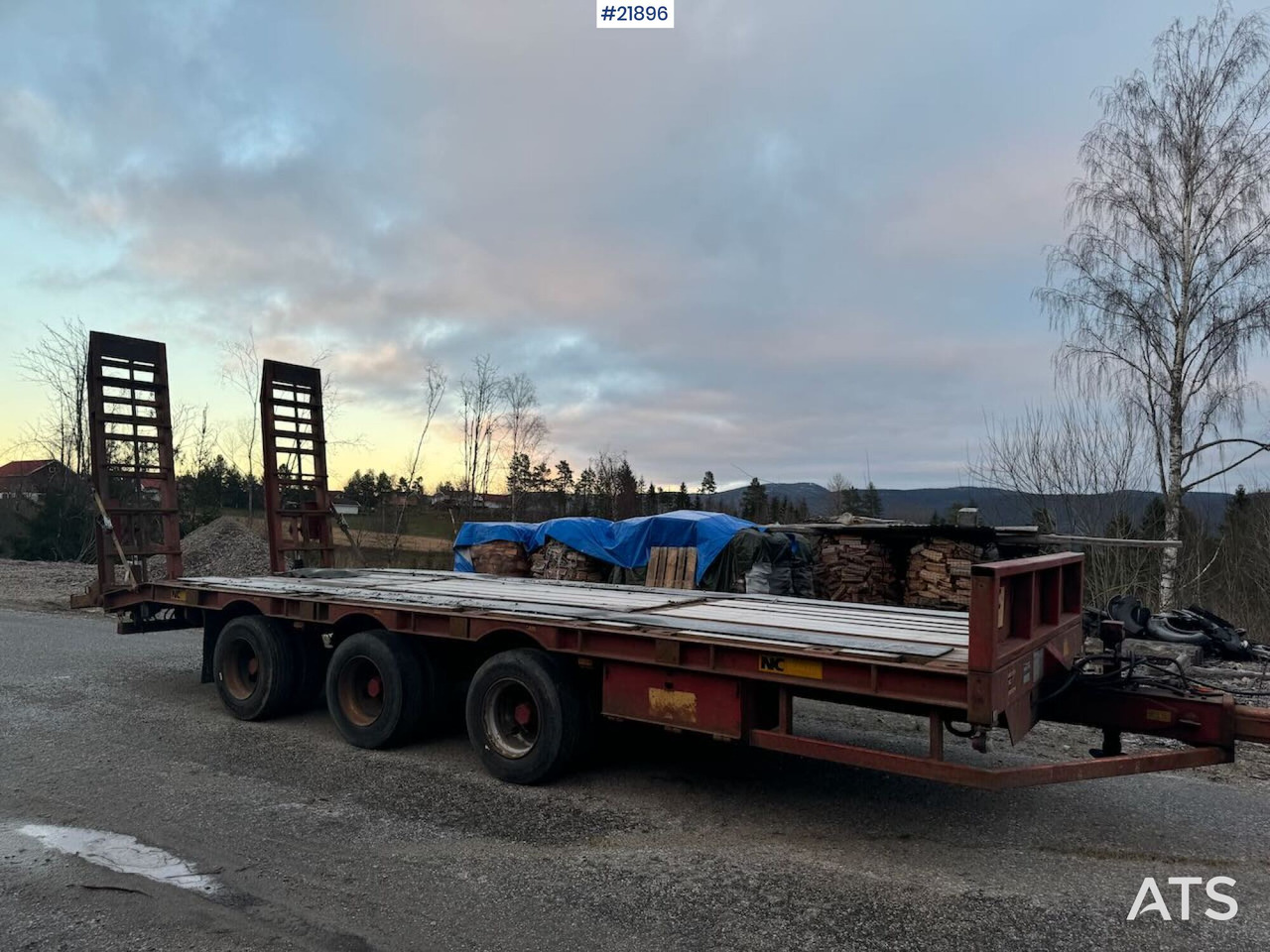 NC BT-24 3-akslet maskinkjerre - مقطورة مسطحة منخفضة: صورة 3 NC BT-24 3-akslet maskinkjerre - مقطورة مسطحة منخفضة: صورة 3