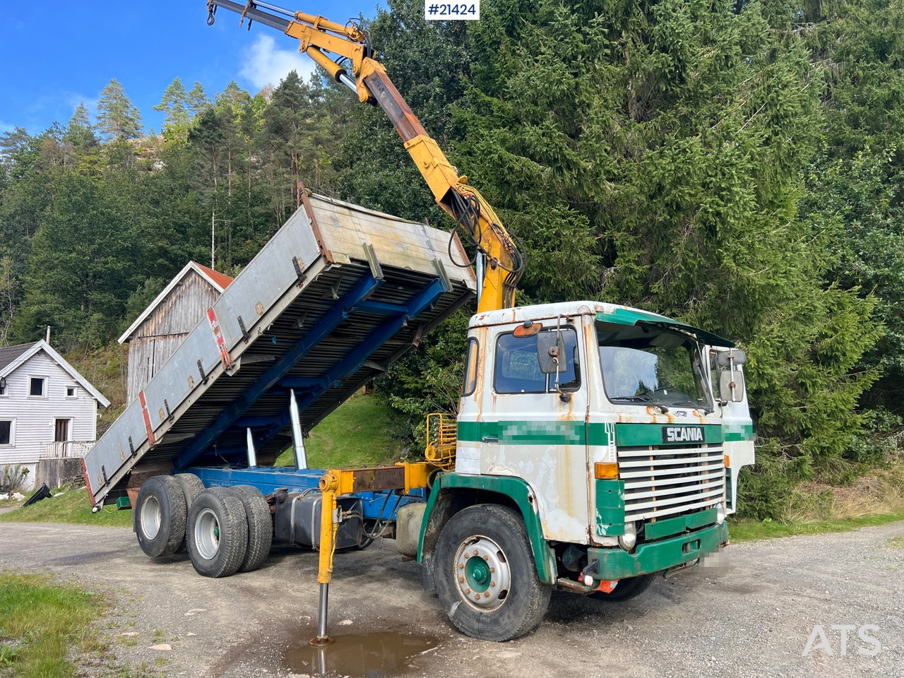 Scania LB 81 6x2 Kranbil m/ 10t/m kran og tipp Rep.Objekt - شاحنة كرين: صورة 1 Scania LB 81 6x2 Kranbil m/ 10t/m kran og tipp Rep.Objekt - شاحنة كرين: صورة 1