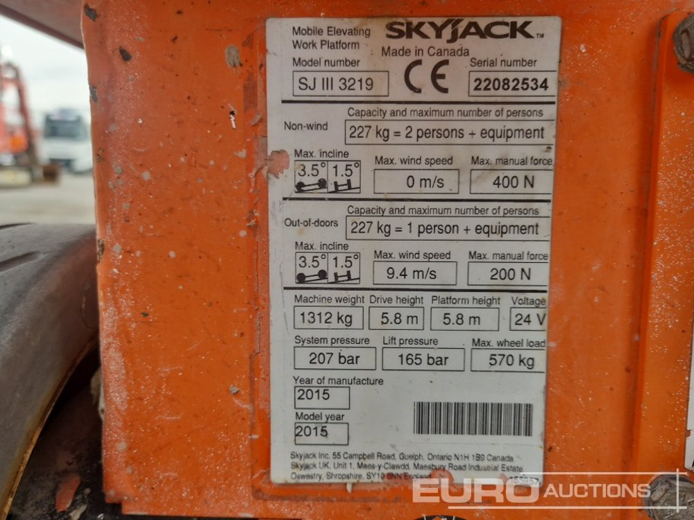 معدات الوصول 2015 SkyJack SJIII 3219: صورة 21