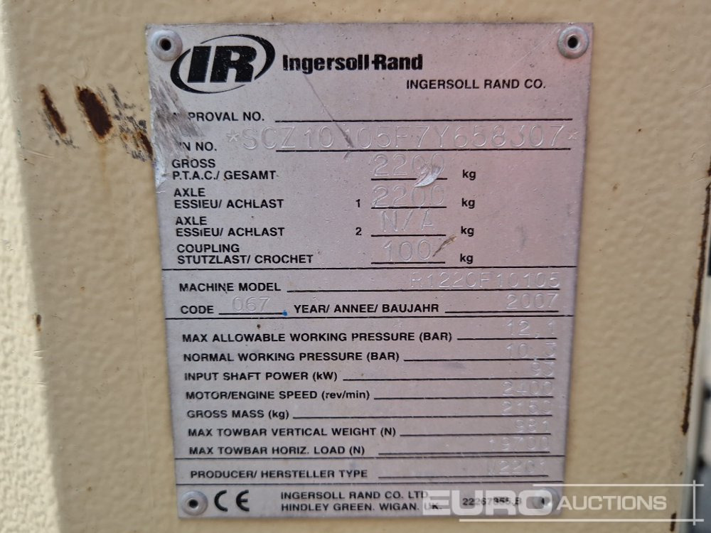 الضاغط Ingersol Rand R1220F10105 Static Compressor: صورة 17