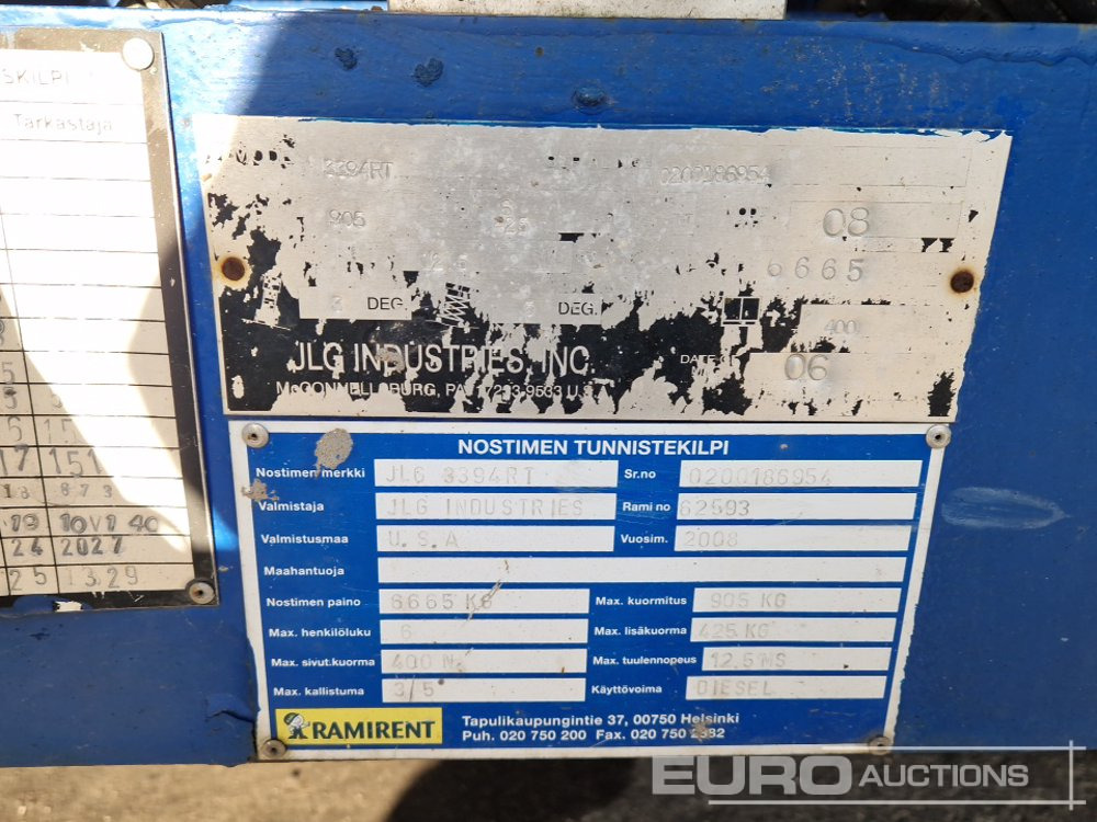 رافعة هيدروليكية مقصية JLG 3394RT: صورة 22 رافعة هيدروليكية مقصية JLG 3394RT: صورة 22