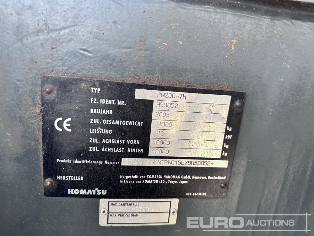 Komatsu PW200-7H - حفارة دولاب: صورة 2 Komatsu PW200-7H - حفارة دولاب: صورة 2