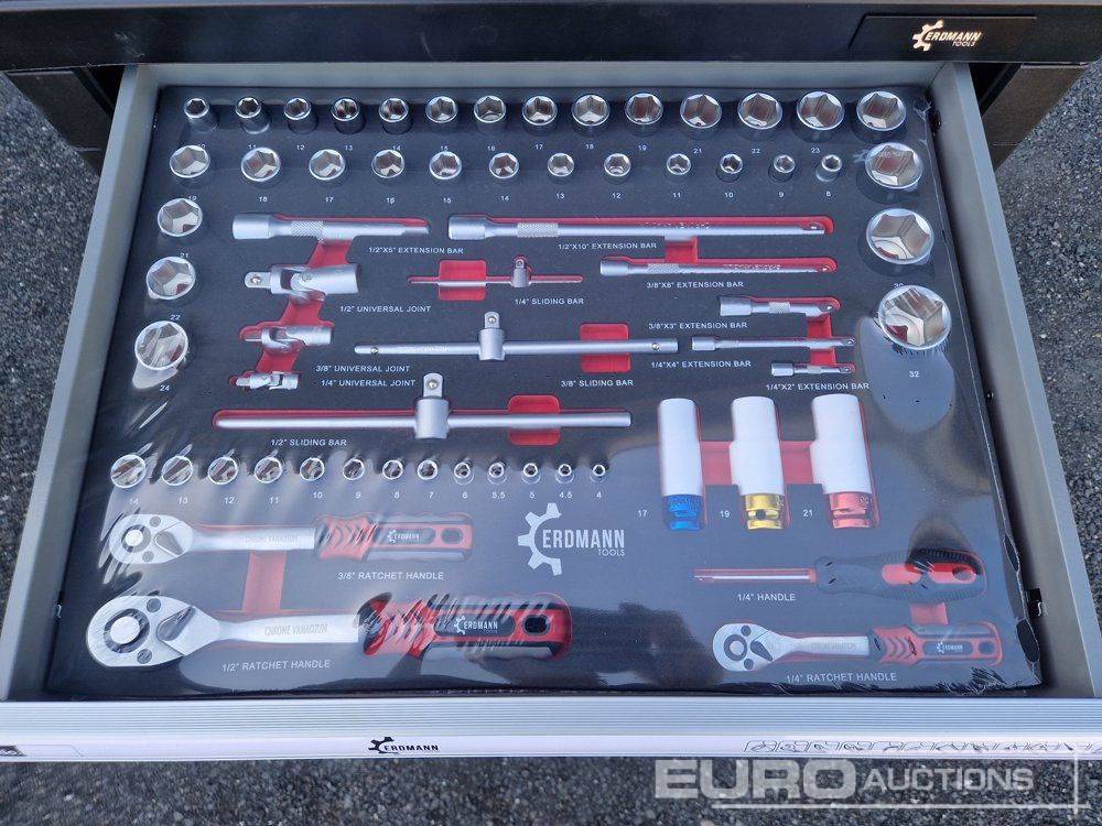 Unused Erdmann XXl Edition 7 Drawer Tool Cabinet c/w Profi Tools - معدات البناء: صورة 5 Unused Erdmann XXl Edition 7 Drawer Tool Cabinet c/w Profi Tools - معدات البناء: صورة 5