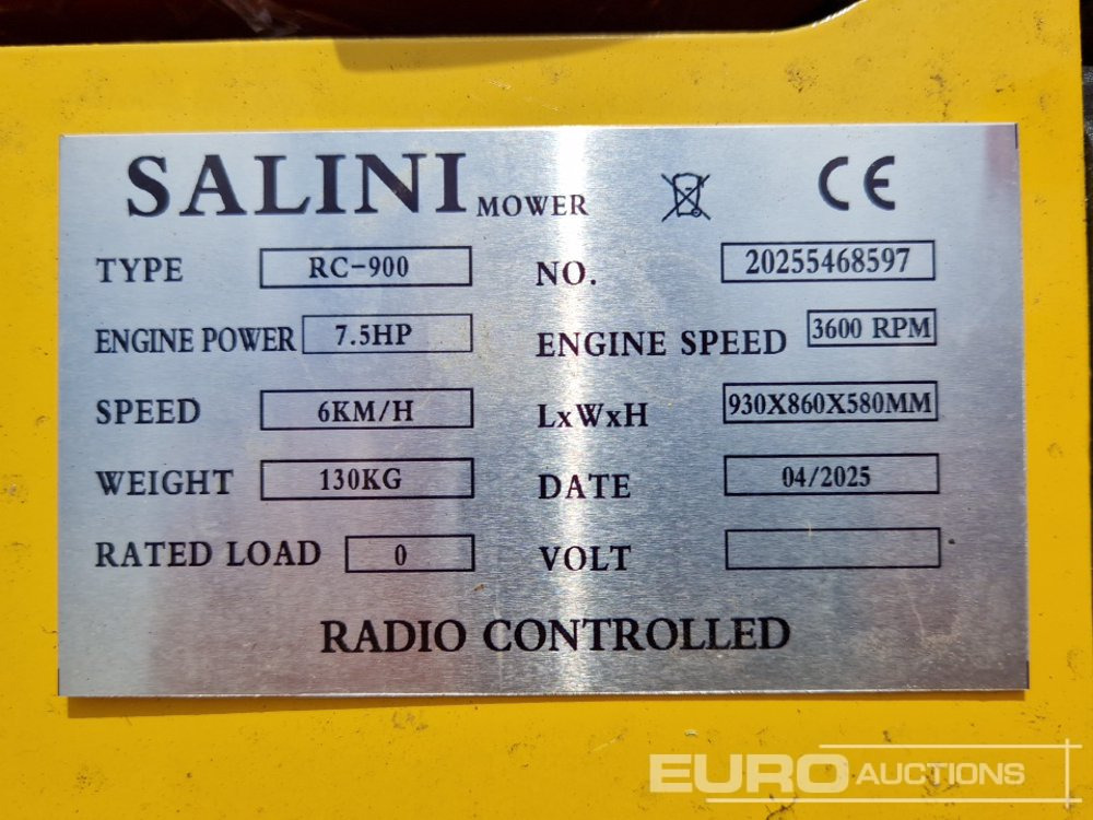 جديدة جزازة أعشاب الحدائق Unused Salini RC-900: صورة 12 جديدة جزازة أعشاب الحدائق Unused Salini RC-900: صورة 12