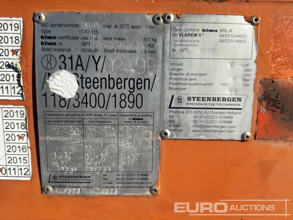 Steenbergen 1150 Litre - خزان تخزين: صورة 5 Steenbergen 1150 Litre - خزان تخزين: صورة 5