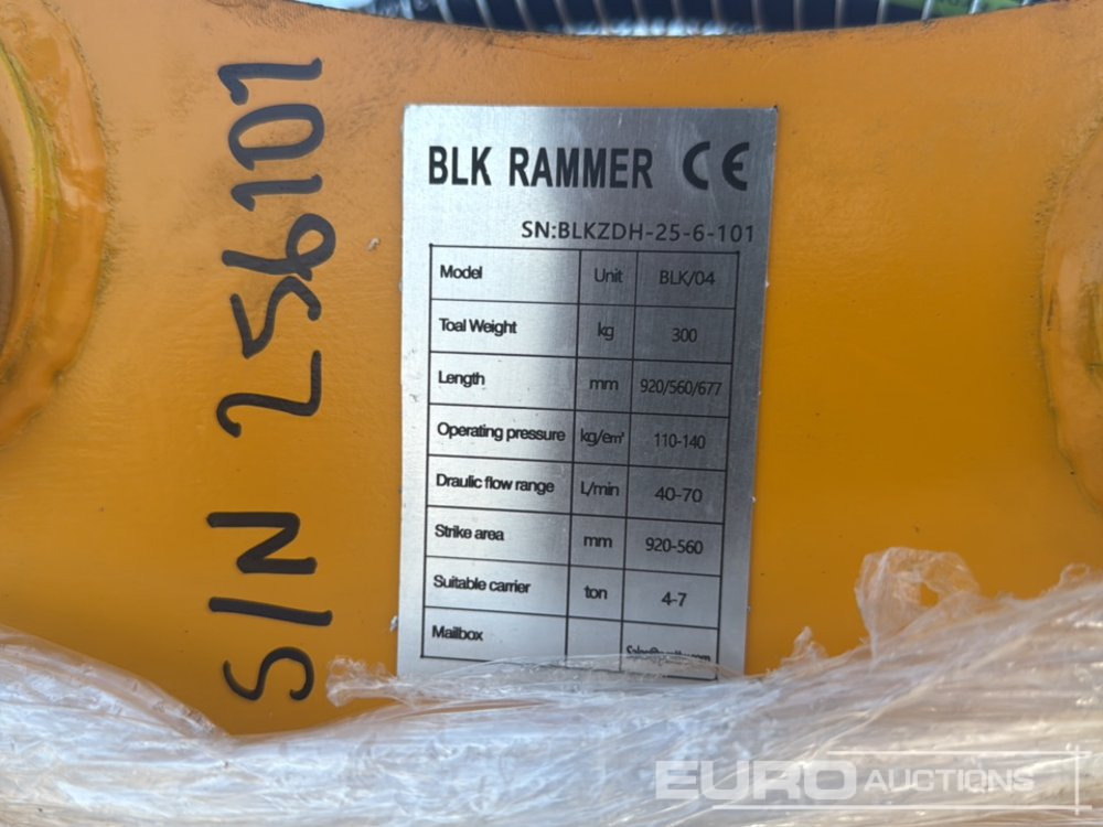 مطرقة هيدروليكية Unused 2025 BLK 04: صورة 8 مطرقة هيدروليكية Unused 2025 BLK 04: صورة 8