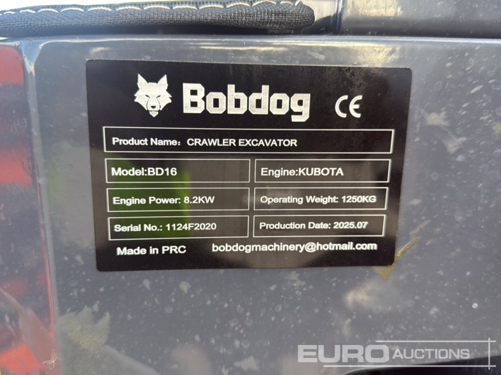 حفارة مُصَّغرة Unused 2025 Bobdog BD16: صورة 41