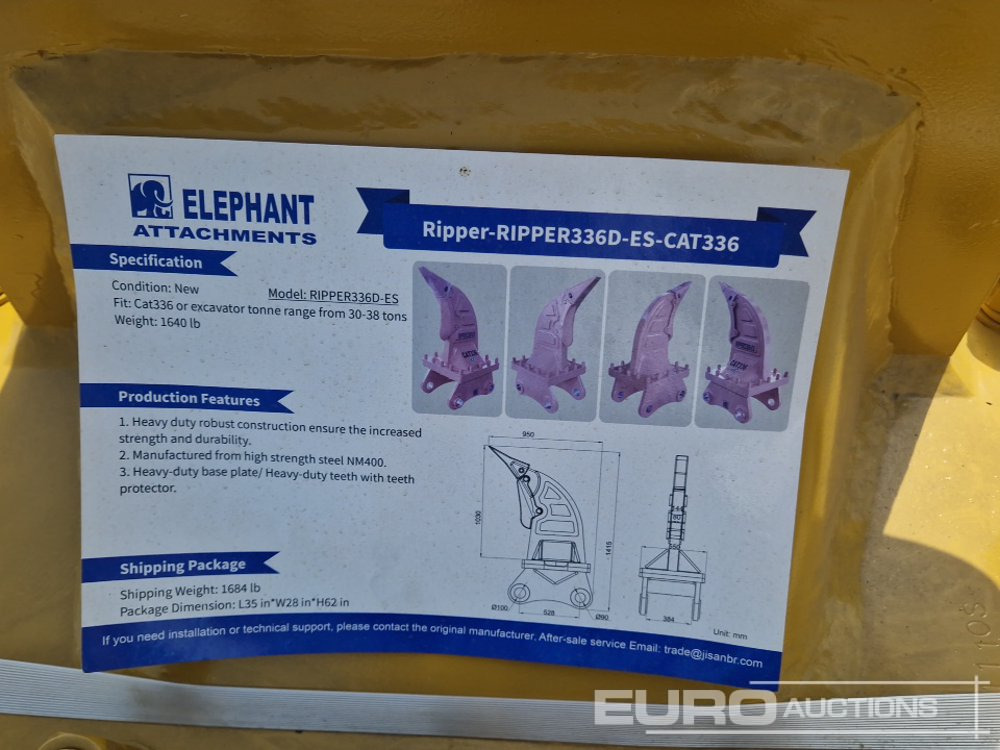 Unused 2025 Elephant RIPPER336D-ES - ريبر - حفارة: صورة 5 Unused 2025 Elephant RIPPER336D-ES - ريبر - حفارة: صورة 5