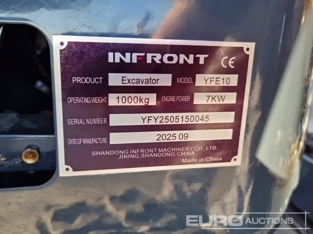 حفارة مُصَّغرة Unused 2025 Infront YFE10: صورة 32 حفارة مُصَّغرة Unused 2025 Infront YFE10: صورة 32