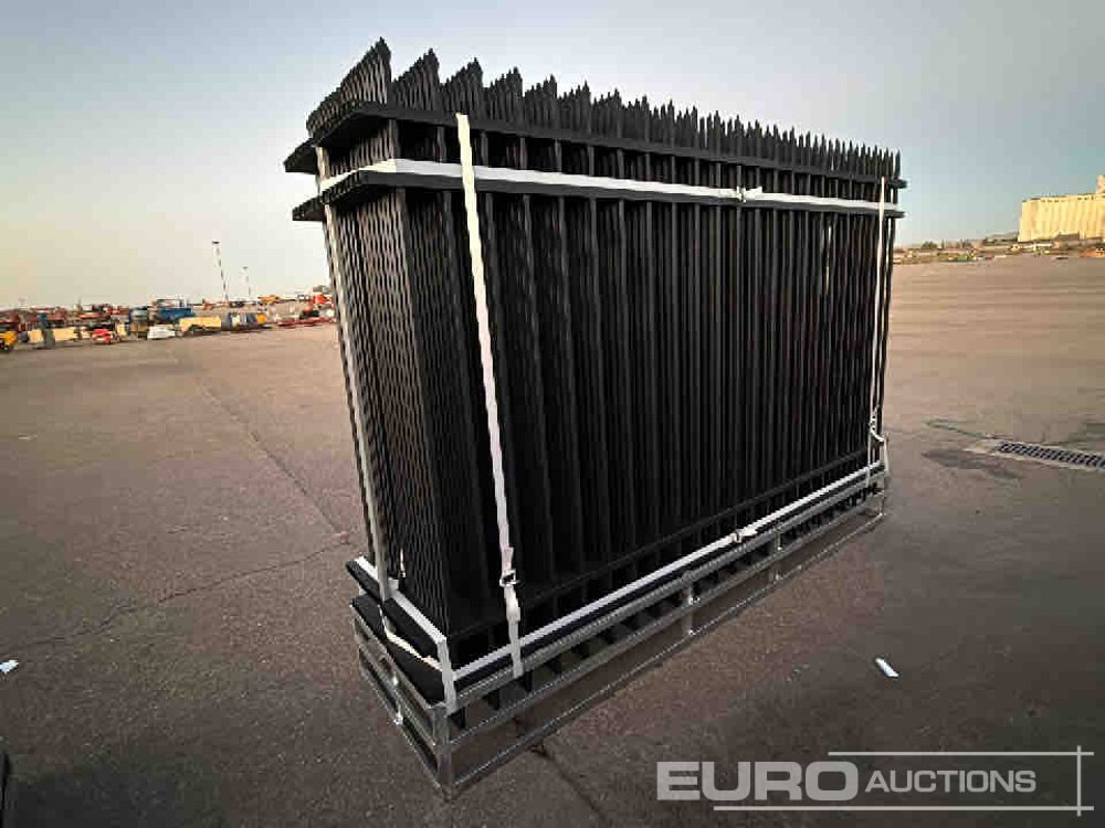 Unused 2025 KMY Industrial Iron Site Fence, Qty (20 of) Fence Panels, (20 of) Posts (W10XH6') Powder Coated Surface - الأدوات والمعدات: صورة 4 Unused 2025 KMY Industrial Iron Site Fence, Qty (20 of) Fence Panels, (20 of) Posts (W10XH6') Powder Coated Surface - الأدوات والمعدات: صورة 4