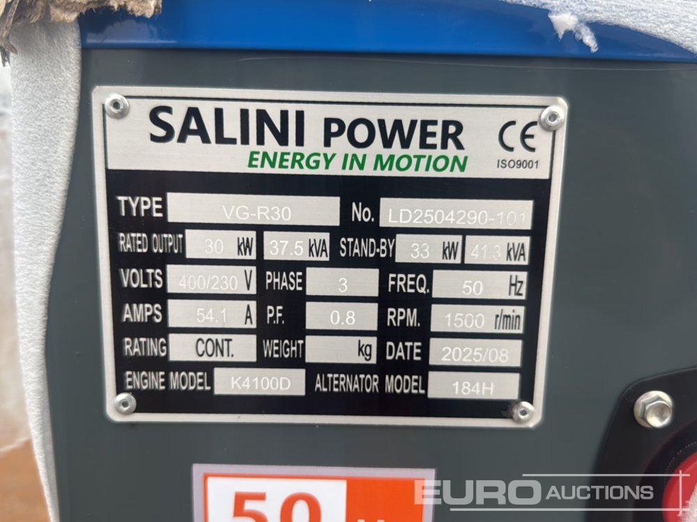 مجموعة المولدات Unused Salini VG-R30: صورة 11 مجموعة المولدات Unused Salini VG-R30: صورة 11