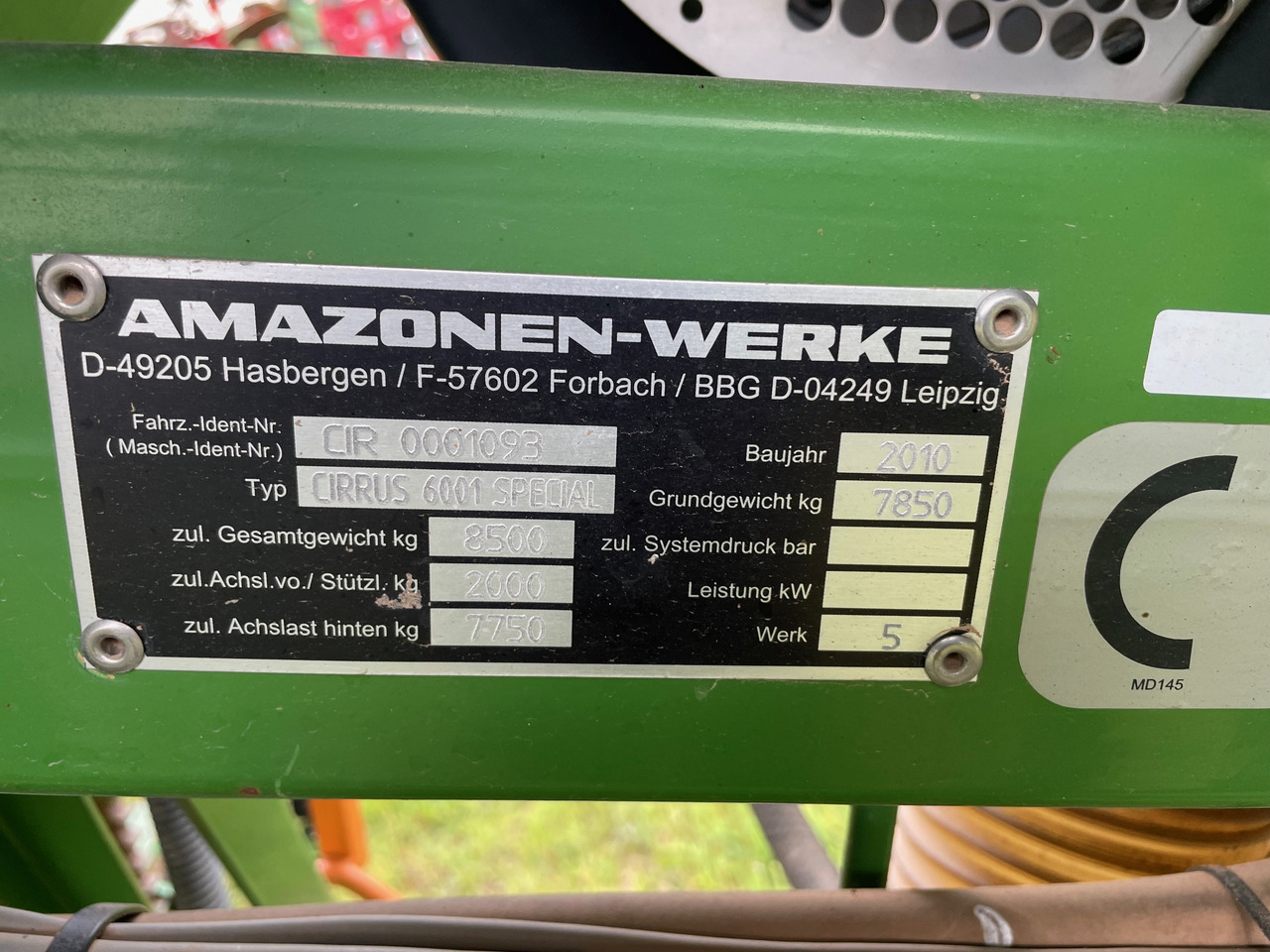 Amazone Cirrus 6001 Special - آلة البذر: صورة 2 Amazone Cirrus 6001 Special - آلة البذر: صورة 2