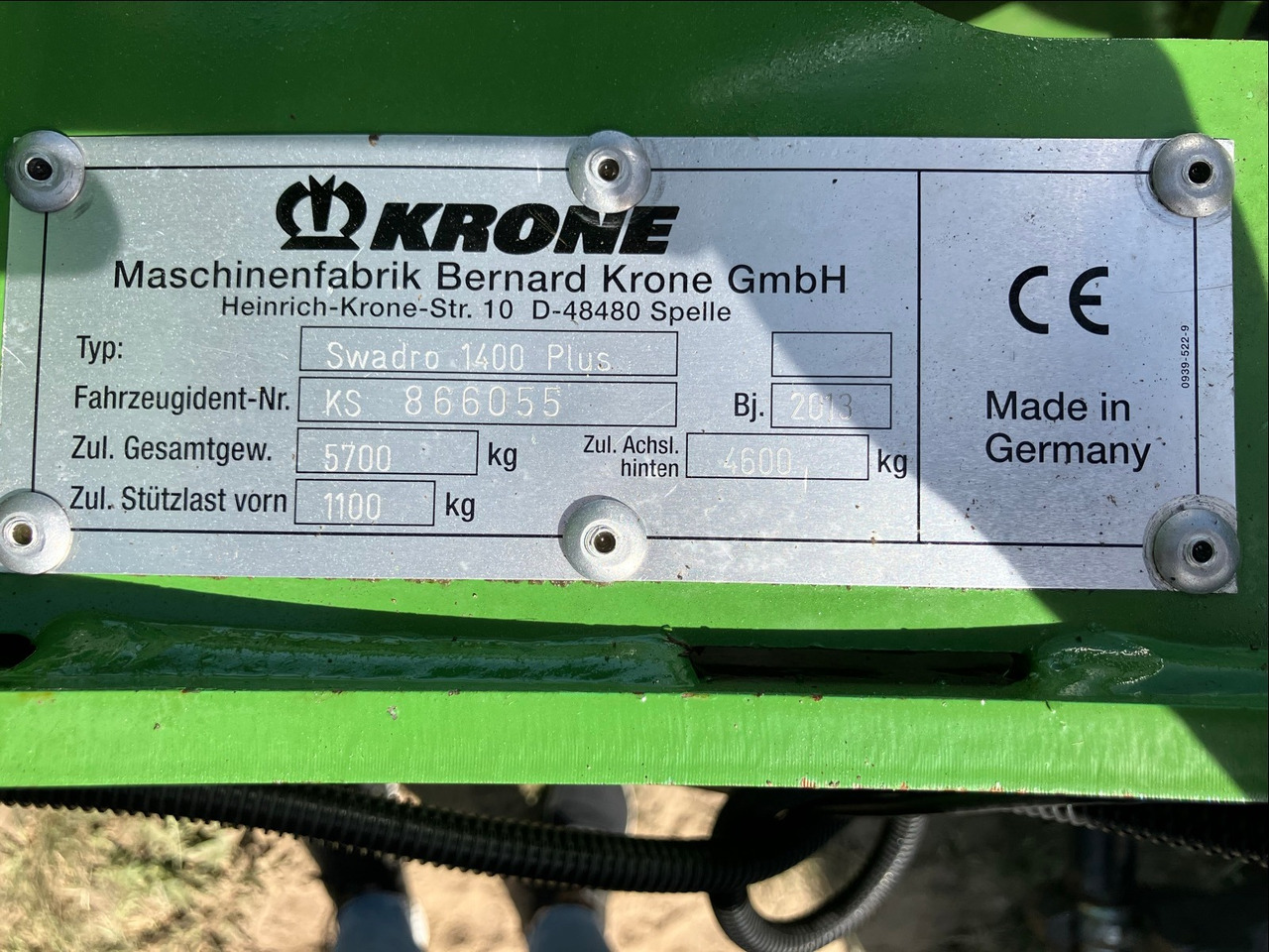 Krone Schwadro 1400 Plus - آلة تيبيس العشب/ آلة جمع العشب: صورة 2 Krone Schwadro 1400 Plus - آلة تيبيس العشب/ آلة جمع العشب: صورة 2