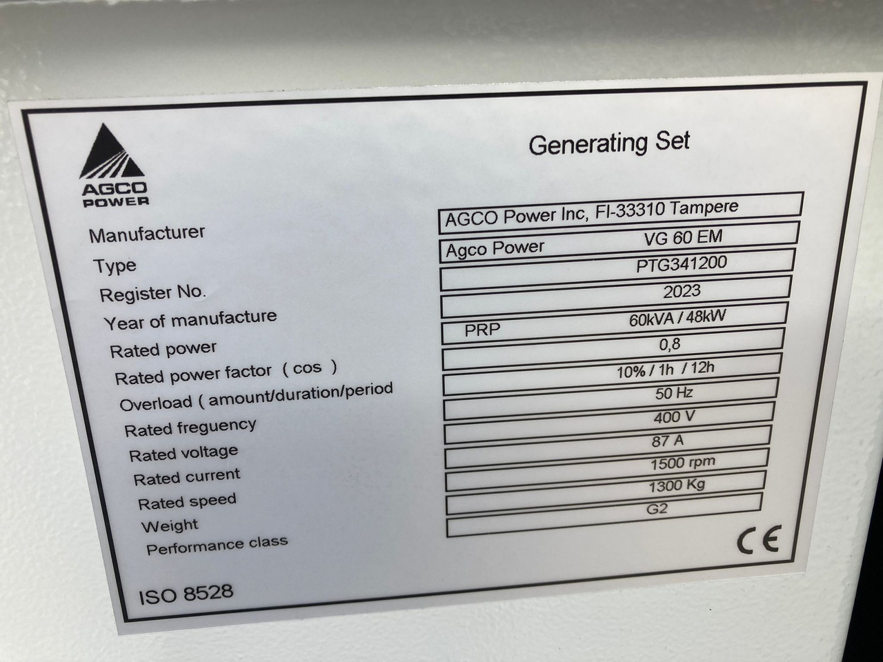 Valtra Diesel-Generator VG60 - معدات الثروة الحيوانية: صورة 2 Valtra Diesel-Generator VG60 - معدات الثروة الحيوانية: صورة 2