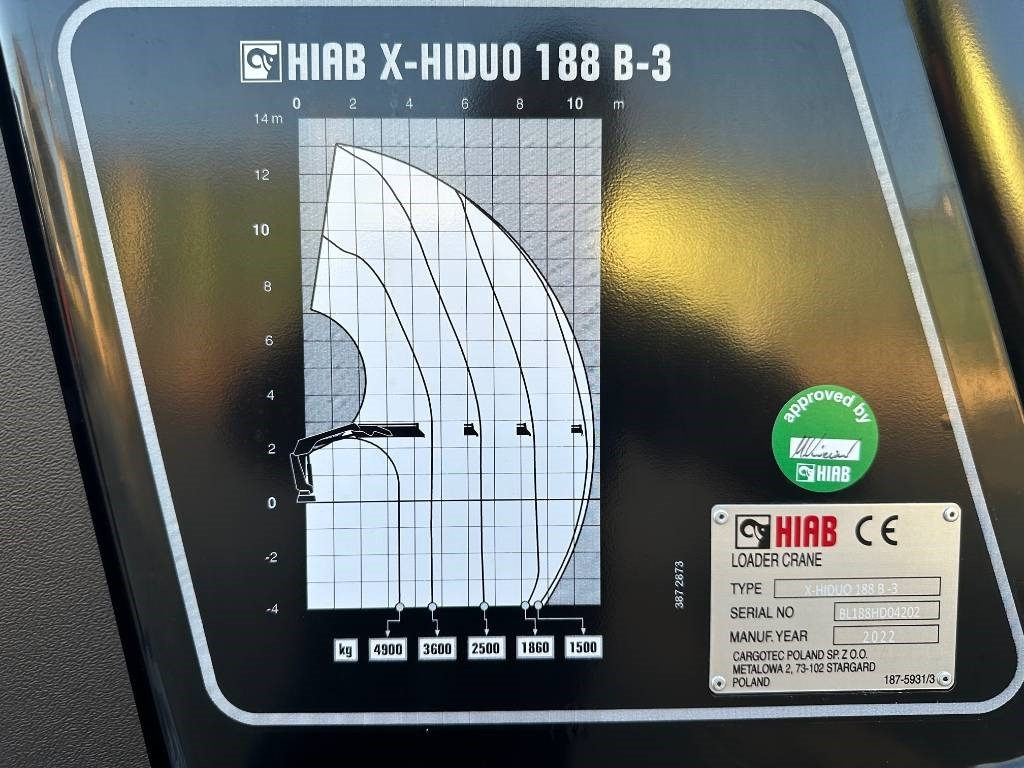 Hiab X-HiDuo 188 B-3 - ونش كرين - شاحنة: صورة 3 Hiab X-HiDuo 188 B-3 - ونش كرين - شاحنة: صورة 3