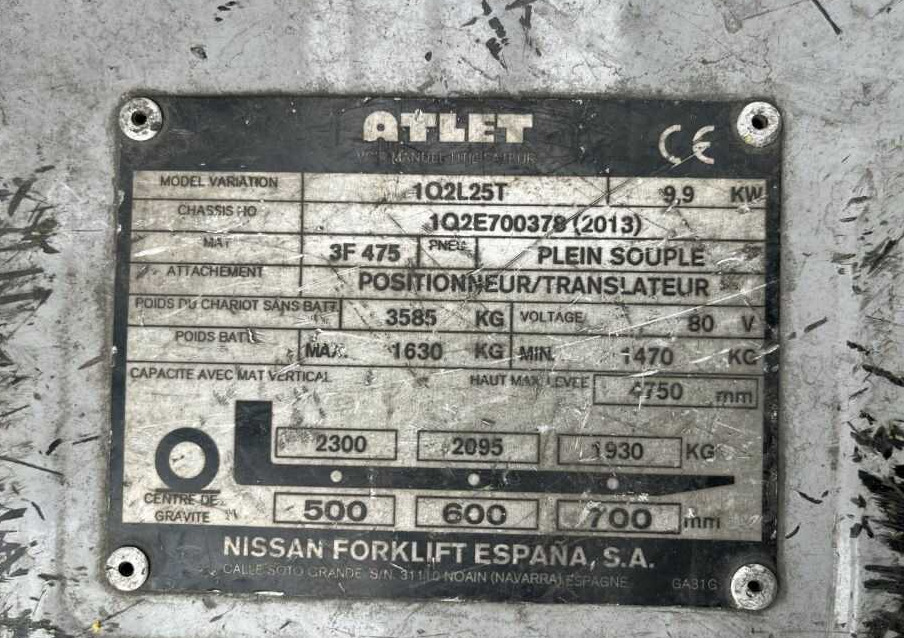 Atlet 1Q2L25T - رافعة شوكية كهربائية: صورة 4 Atlet 1Q2L25T - رافعة شوكية كهربائية: صورة 4