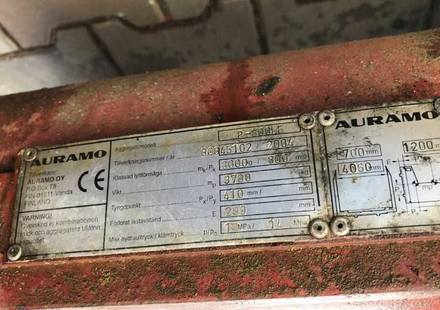 Auramo P-800LE - المشبك - رافعة شوكية: صورة 4 Auramo P-800LE - المشبك - رافعة شوكية: صورة 4