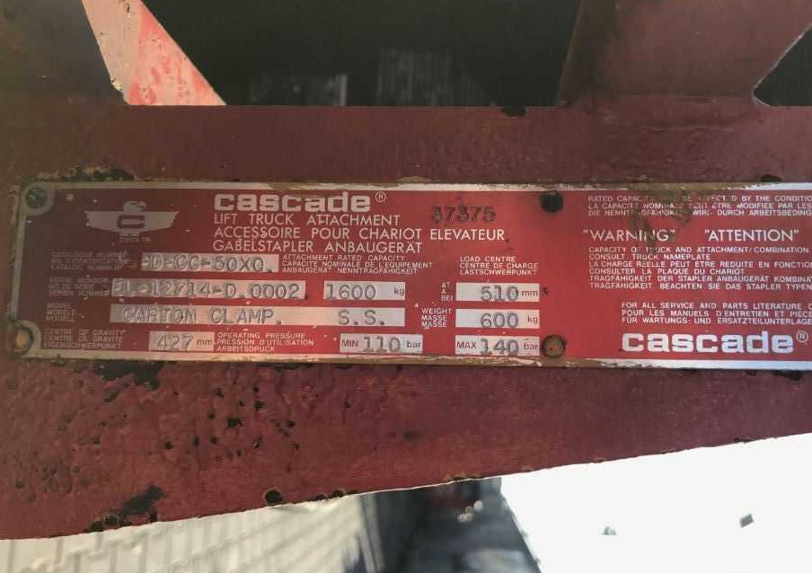 المشبك - معدات المناولة Cascade 55-D-CC-50XQ, Kartonklammer: صورة 6