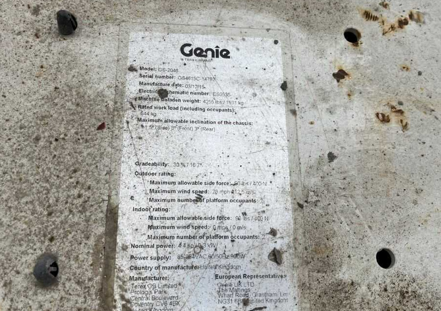 Genie GS-2046 - رافعة هيدروليكية مقصية: صورة 5 Genie GS-2046 - رافعة هيدروليكية مقصية: صورة 5