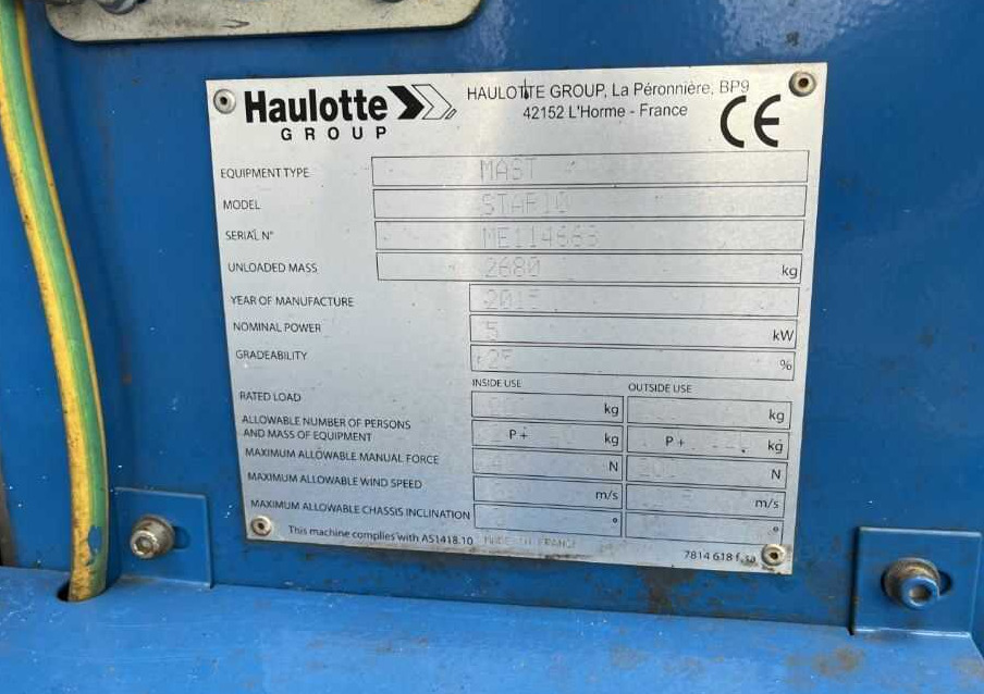 Haulotte STAR10 - رافعة سلة تلسكوبية: صورة 4 Haulotte STAR10 - رافعة سلة تلسكوبية: صورة 4