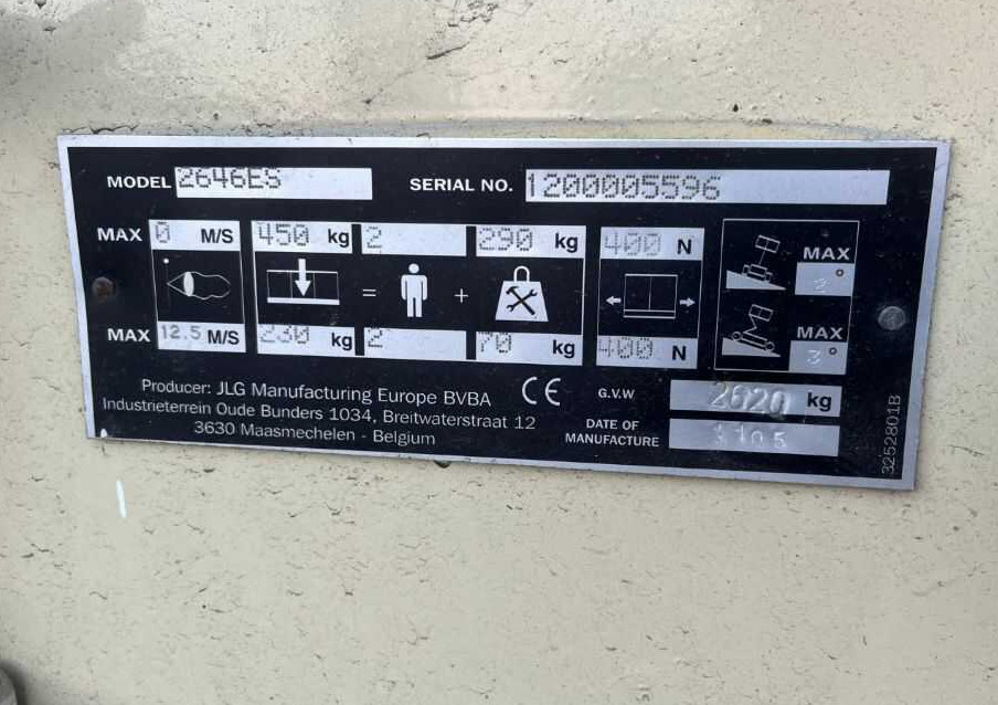 JLG 2646ES - رافعة هيدروليكية مقصية: صورة 4 JLG 2646ES - رافعة هيدروليكية مقصية: صورة 4