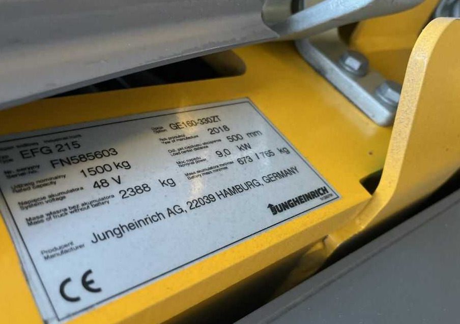 Jungheinrich EFG215 - رافعة شوكية كهربائية: صورة 4 Jungheinrich EFG215 - رافعة شوكية كهربائية: صورة 4