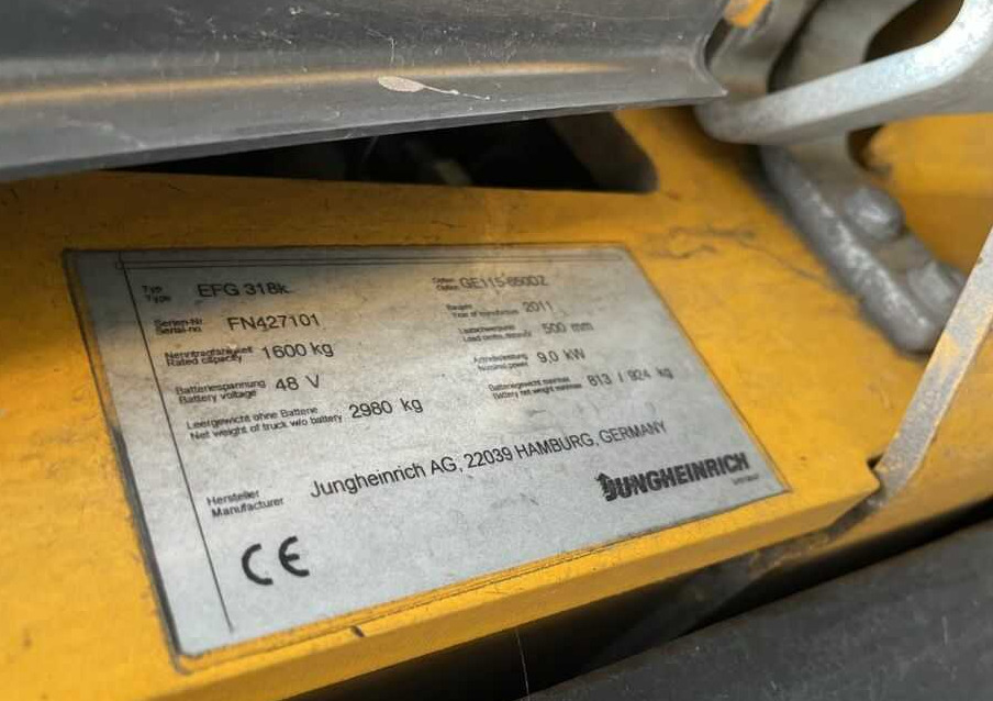 Jungheinrich EFG318k - رافعة شوكية كهربائية: صورة 4 Jungheinrich EFG318k - رافعة شوكية كهربائية: صورة 4