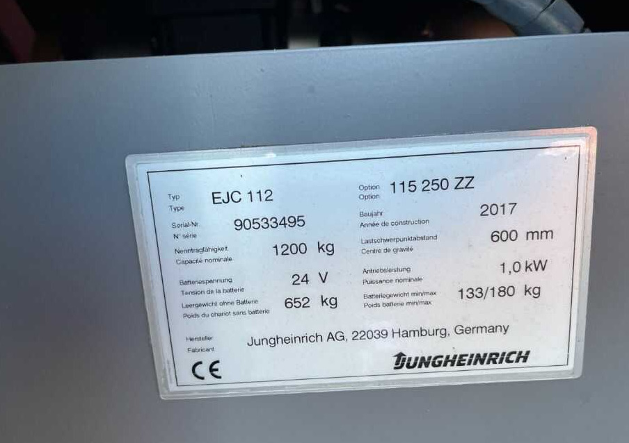 Jungheinrich EJC112 - آلة التكديس: صورة 4 Jungheinrich EJC112 - آلة التكديس: صورة 4