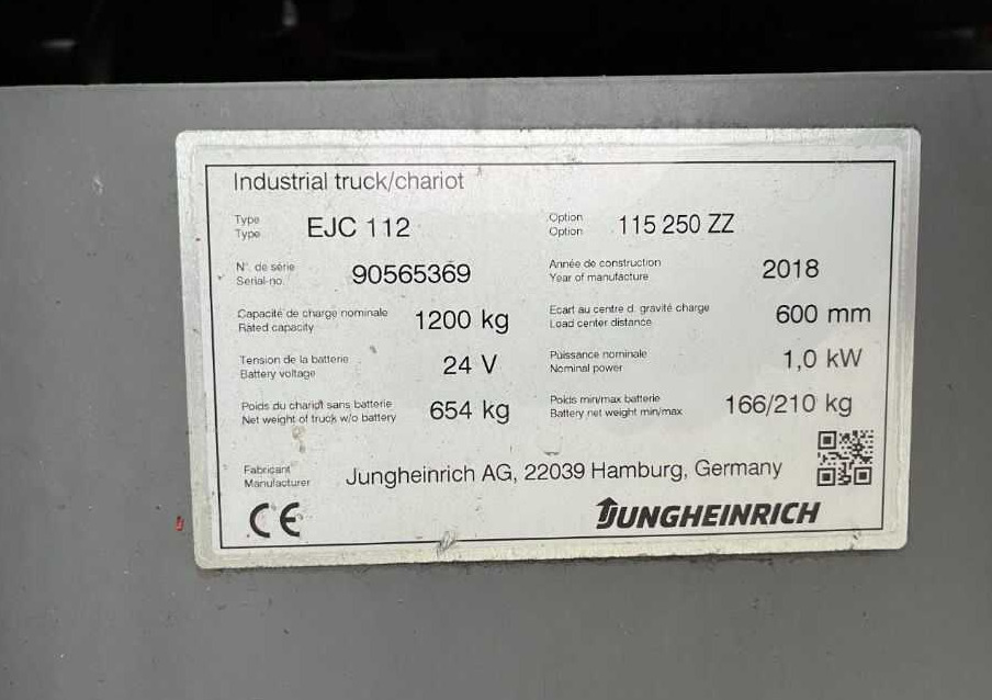 Jungheinrich EJC112 - آلة التكديس: صورة 4 Jungheinrich EJC112 - آلة التكديس: صورة 4