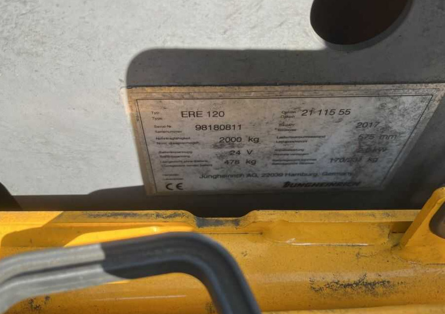 Jungheinrich ERE120 - شاحنة باليت: صورة 4 Jungheinrich ERE120 - شاحنة باليت: صورة 4