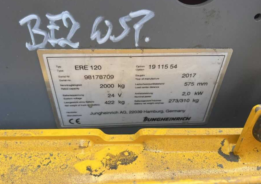 Jungheinrich ERE120 - شاحنة باليت: صورة 4 Jungheinrich ERE120 - شاحنة باليت: صورة 4