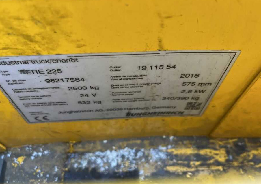 Jungheinrich ERE225 - شاحنة باليت: صورة 4 Jungheinrich ERE225 - شاحنة باليت: صورة 4