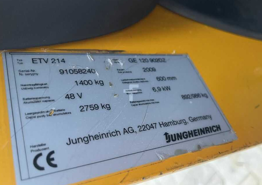 Jungheinrich ETV214 - شاحنة مناوِلة: صورة 4 Jungheinrich ETV214 - شاحنة مناوِلة: صورة 4