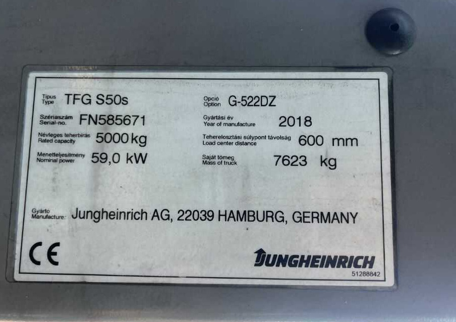 Jungheinrich TFGS50s - رافعة شوكية تعمل بالغاز: صورة 3 Jungheinrich TFGS50s - رافعة شوكية تعمل بالغاز: صورة 3