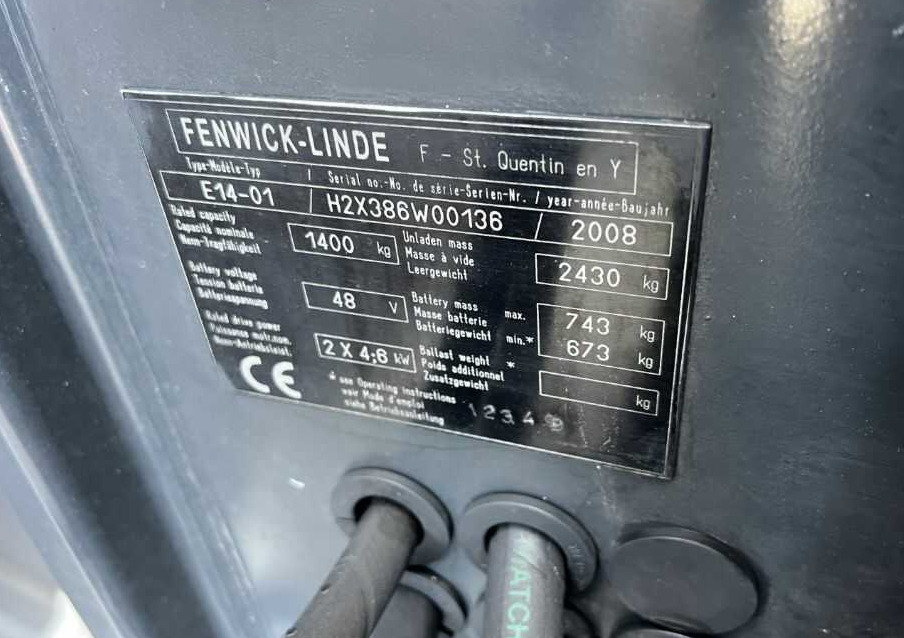 Linde E14-01 - رافعة شوكية كهربائية: صورة 4 Linde E14-01 - رافعة شوكية كهربائية: صورة 4