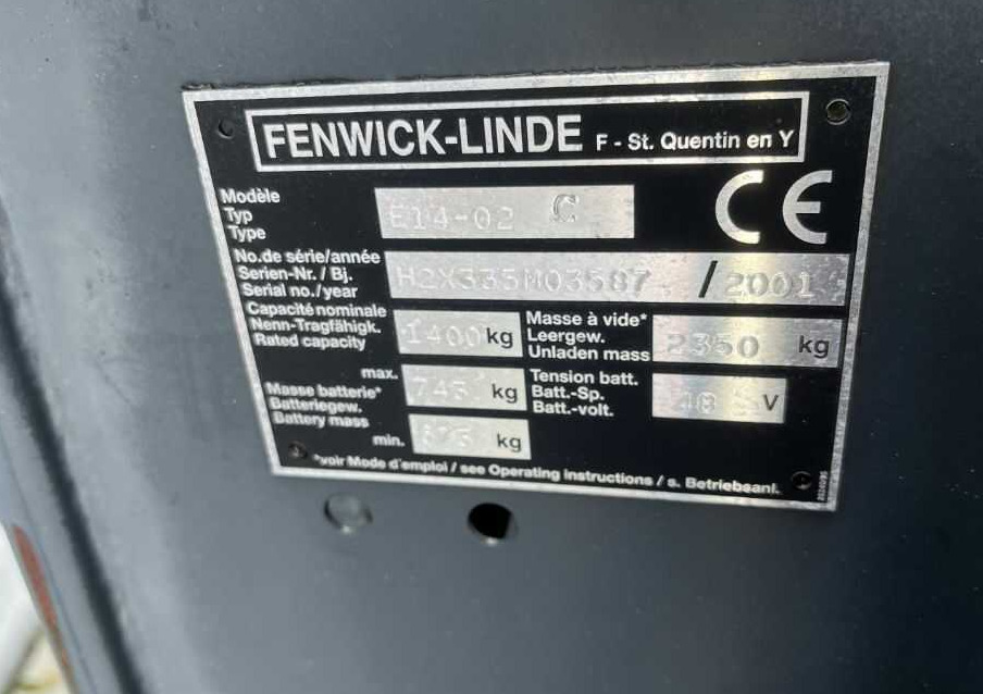 Linde E14 - رافعة شوكية كهربائية: صورة 4 Linde E14 - رافعة شوكية كهربائية: صورة 4