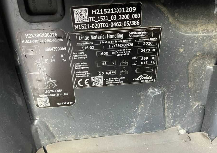 Linde E16-02 - رافعة شوكية كهربائية: صورة 4 Linde E16-02 - رافعة شوكية كهربائية: صورة 4