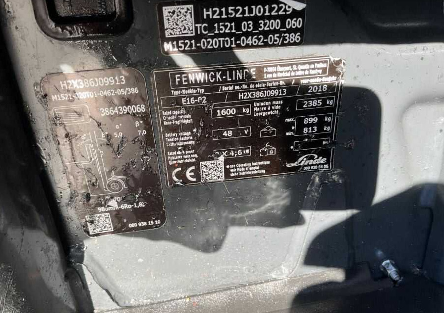 Linde E16-02 - رافعة شوكية كهربائية: صورة 4 Linde E16-02 - رافعة شوكية كهربائية: صورة 4