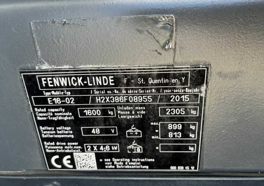 Linde E16-02 - رافعة شوكية كهربائية: صورة 4 Linde E16-02 - رافعة شوكية كهربائية: صورة 4