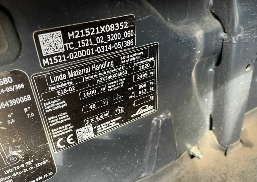 Linde E16-02 - رافعة شوكية كهربائية: صورة 4 Linde E16-02 - رافعة شوكية كهربائية: صورة 4