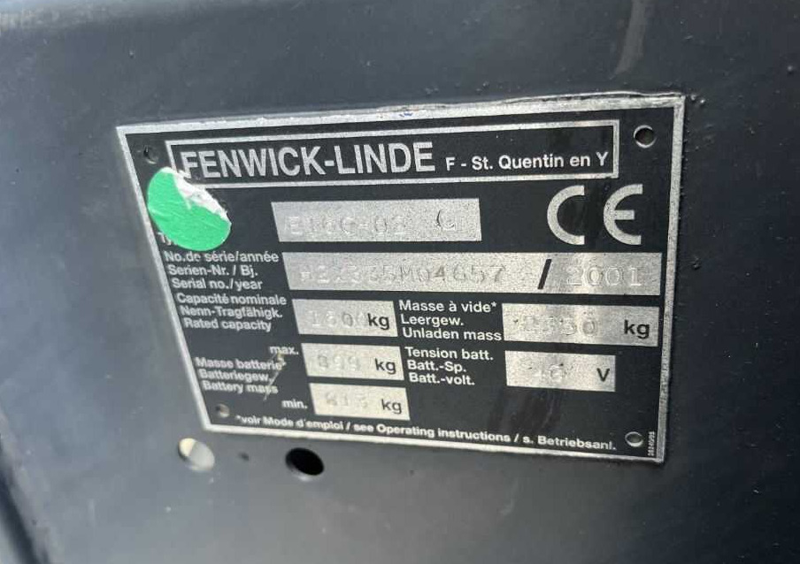 Linde E16C-01 - رافعة شوكية كهربائية: صورة 4 Linde E16C-01 - رافعة شوكية كهربائية: صورة 4