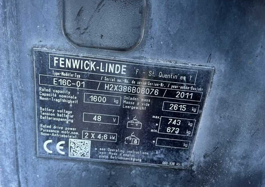 Linde E16C-01 - رافعة شوكية كهربائية: صورة 4 Linde E16C-01 - رافعة شوكية كهربائية: صورة 4