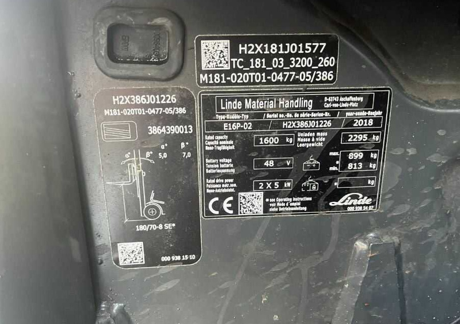 Linde E16P-02 - رافعة شوكية كهربائية: صورة 4 Linde E16P-02 - رافعة شوكية كهربائية: صورة 4