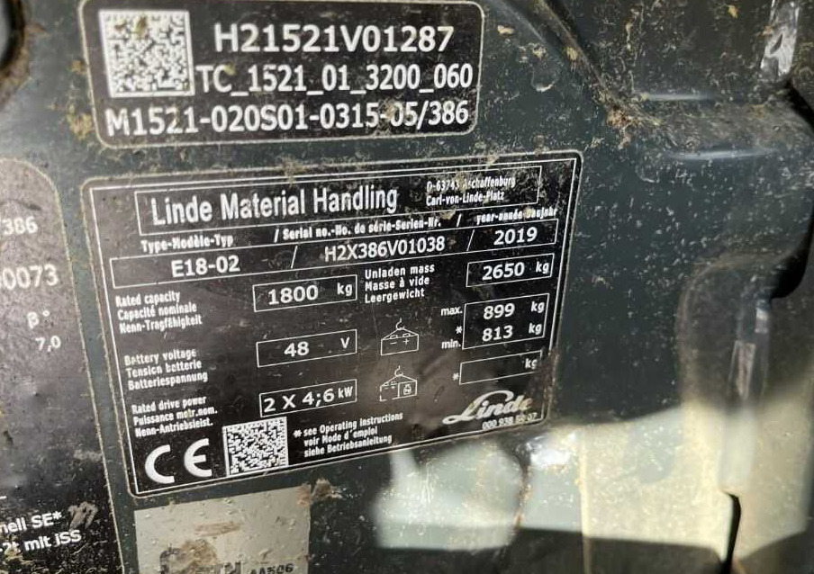 Linde E18-01 - رافعة شوكية كهربائية: صورة 5 Linde E18-01 - رافعة شوكية كهربائية: صورة 5