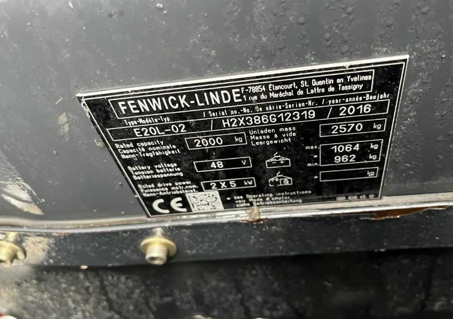 Linde E20L-02 - رافعة شوكية كهربائية: صورة 4 Linde E20L-02 - رافعة شوكية كهربائية: صورة 4
