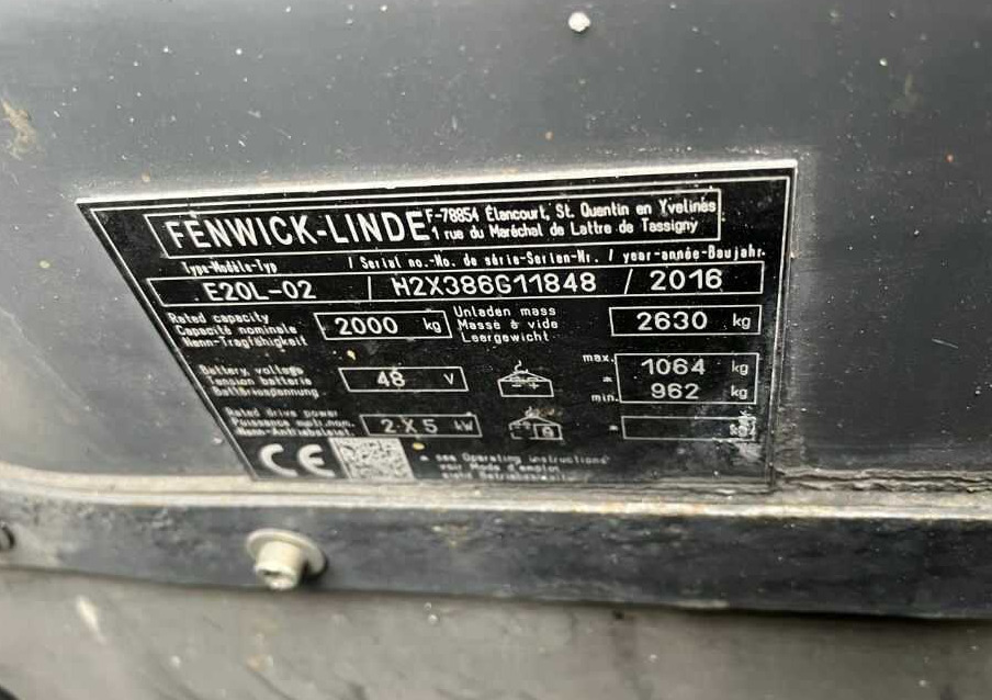 Linde E20L-02 - رافعة شوكية كهربائية: صورة 4 Linde E20L-02 - رافعة شوكية كهربائية: صورة 4