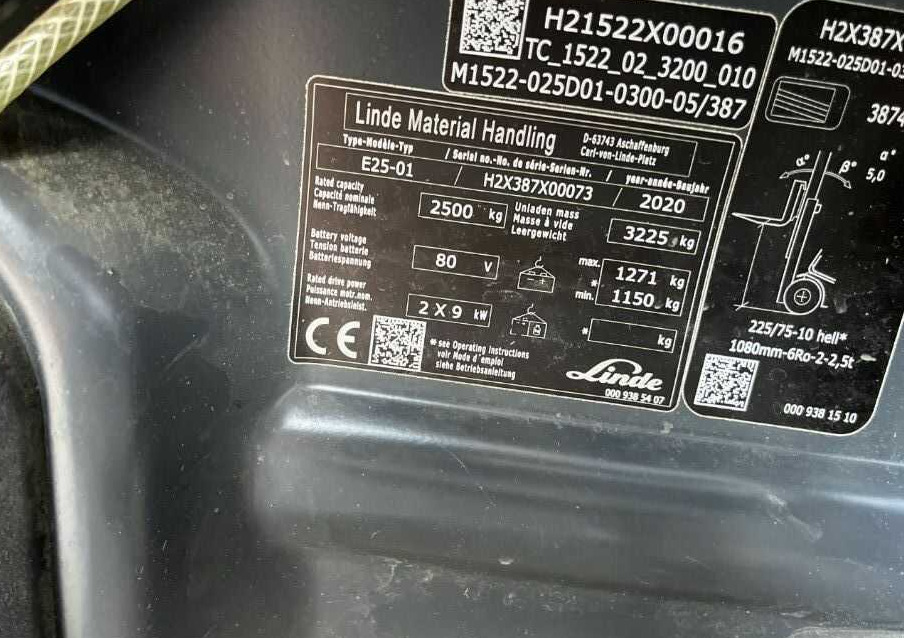 Linde E25-01 - رافعة شوكية كهربائية: صورة 4 Linde E25-01 - رافعة شوكية كهربائية: صورة 4